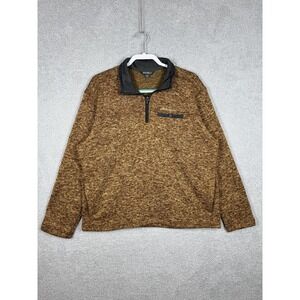 Eddie Bauer Sweater‎ Mens L Half Zip Pullover Fleece Outdoor Warm Pocket